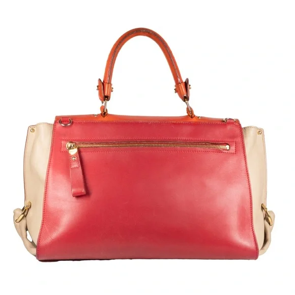 Salvatore Ferragamo Red and Orange Sofia Satchel - Picture 2 of 9